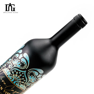 Étiquette imperméable en relief verni pour les bouteilles de vin rouge