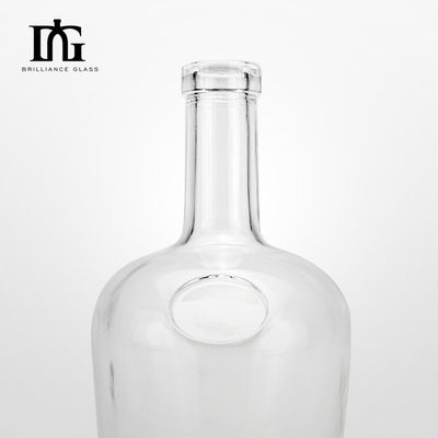 OEM/ODM Acceptable Bouteille de vin ronde cristalline blanche avec liège 500 ml Capacité