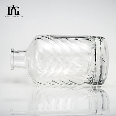 Collier en verre gravé 500 ml Bouteille de vodka avec fond épais et design personnalisé