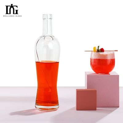 Bouteilles en verre de 700 ml à fond épais gravées pour les boissons alcoolisées personnalisées et fournies gratuitement