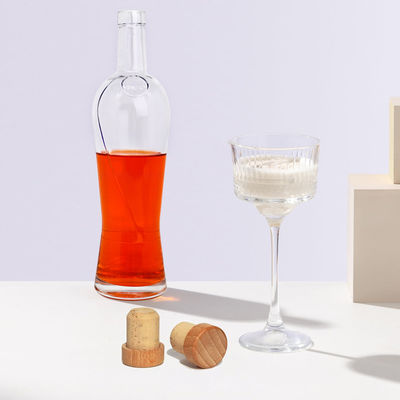 Bouteilles en verre de 700 ml à fond épais gravées pour les boissons alcoolisées personnalisées et fournies gratuitement