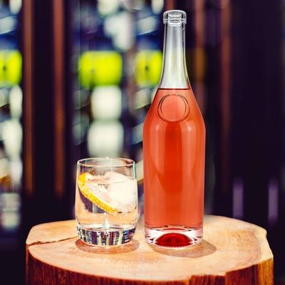 Impression par sérigraphie et galvanoplastie Bouteille en verre de 500 ml pour boissons alcoolisées
