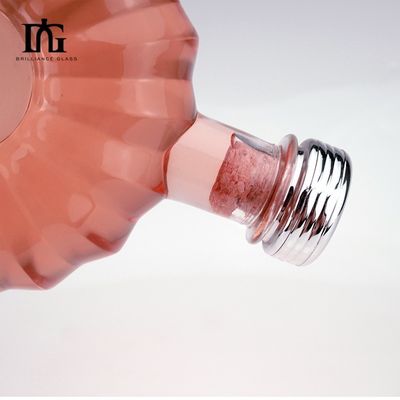 Bouteille en verre à bouchon de type liège à vis personnalisée pour les alcools et les boissons