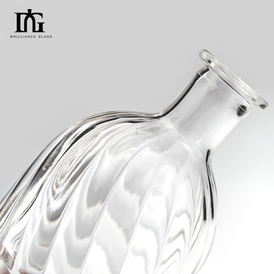 Matériau du collier: verre 750 ml Bouteille de gin au rhum avec fond épais et bouchon en liège