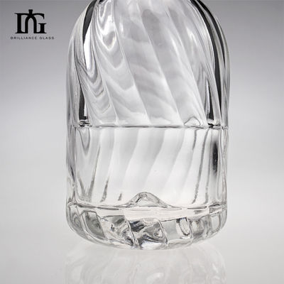 Matériau du collier: verre 750 ml Bouteille de gin au rhum avec fond épais et bouchon en liège