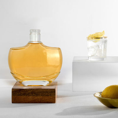 Bouteille en verre à fond épais de 500 ml pour whisky, rhum, gin et autres liqueurs
