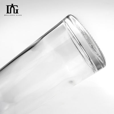 Bouteille de vin en verre haute flint spirit 100 ml ronde en forme de cou solitaire vide avec liège sur mesure