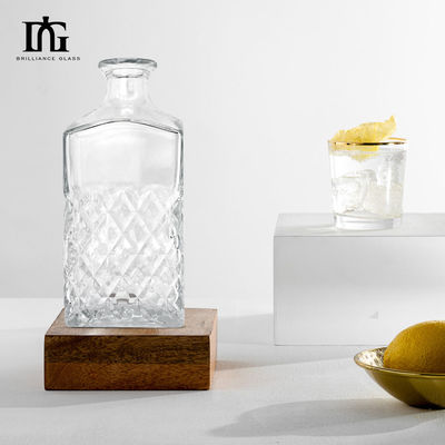 Collier de verre de luxe sans plomb Cristal verre de whisky décantateur avec joint de liège