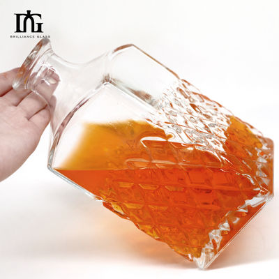 Collier de verre de luxe sans plomb Cristal verre de whisky décantateur avec joint de liège