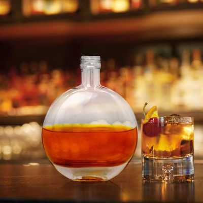 Collier de verre sur mesure Bouteille de vin carrée et ronde avec bouchon à liège 250 ml 500 ml