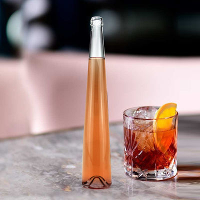 250 ml / 375 ml de capacité Tequila Bouteille en verre ronde empilable pour alcool Vodka Whiskey Vin