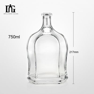 500 ml de vodka spirits gin rum bouteille en verre alcool à base de liège matériau en verre Logo acceptable