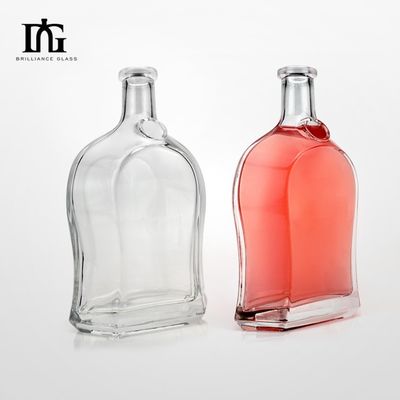 500 ml de vodka spirits gin rum bouteille en verre alcool à base de liège matériau en verre Logo acceptable