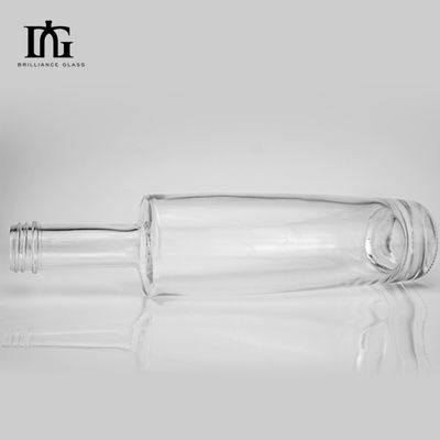Matériau de base Verre Bouteilles de verre rondes sur mesure 500 ml 750 ml pour le vin Liqueur eau de boisson