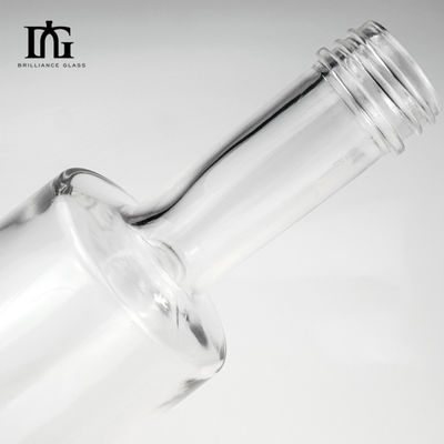 Matériau de base Verre Bouteilles de verre rondes sur mesure 500 ml 750 ml pour le vin Liqueur eau de boisson