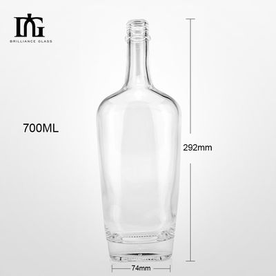 250 ml/500 ml/700 ml/750 ml Bouteilles en verre personnalisées à la vodka et au whisky gin avec bouchon à vis