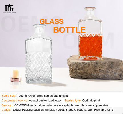 Matériau de la carrosserie verre whisky de luxe avec décanter et verres sans plomb