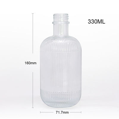 Capacité 250 ml/350 ml/500 ml/550 ml/650 ml/700 ml/750 ml Bouteille de gin en verre pour les boissons