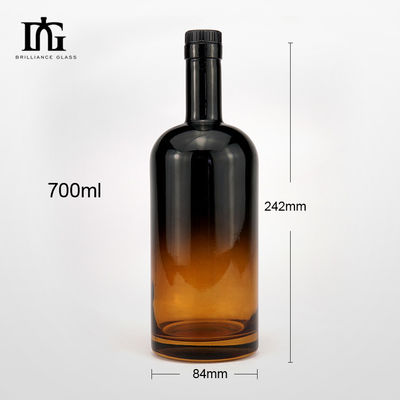 Bouteille en verre vert olive de 700 ml avec couvercle en liège et gravure sur mesure