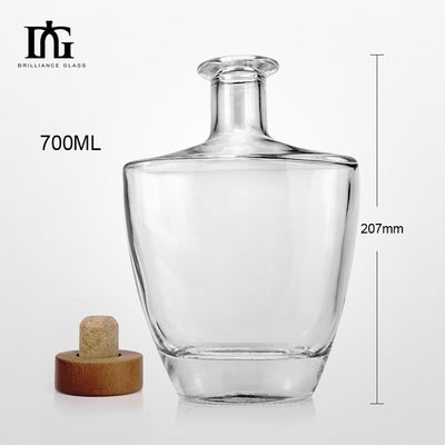 750 ml bouteilles de vin en verre avec couvercle en liège et capsules de rétrécissement pour liqueurs et boissons