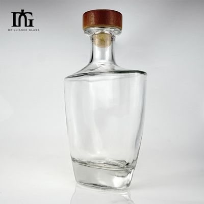 750 ml bouteilles de vin en verre avec couvercle en liège et capsules de rétrécissement pour liqueurs et boissons