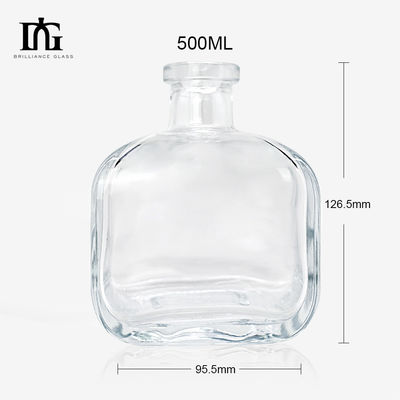 Bouteille en verre de 500 ml/700 ml/750 ml pour la vodka et le vin spiritueux