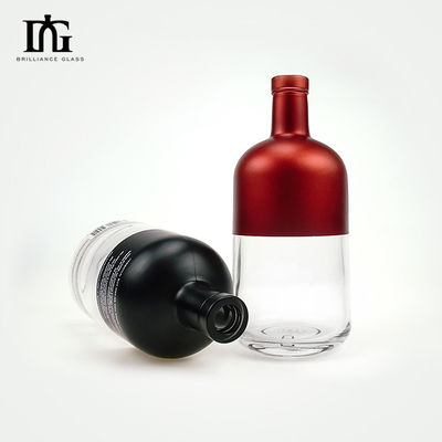 Bouteille de vin en verre de 750 ml gravée pour les fabricants de champagne et de vin rouge sur mesure
