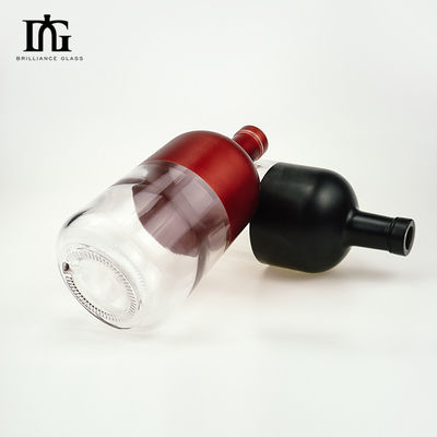 Bouteille de vin en verre de 750 ml gravée pour les fabricants de champagne et de vin rouge sur mesure