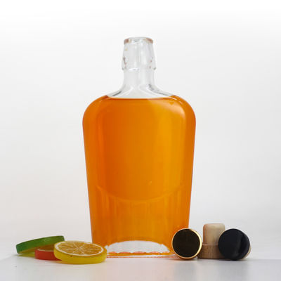 750 ml/1000 ml Bouteille en verre pour alcools Whisky Rum Gin Tequila Brandy Bouchon de liège gravé