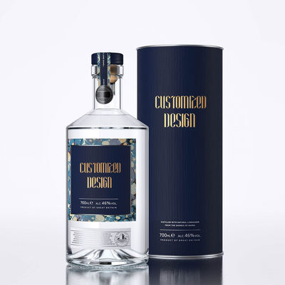 Bouteille en verre transparent clair pour boissons alcoolisées Type d'étanchéité CORK Acceptable 700 ml