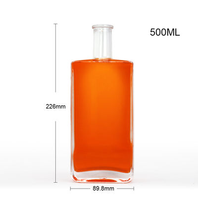 Boissons gazeuses Bouteille en verre avec bouchon de liège 750 ml 500 ml Whisky Rum Gin Tequila Spiritueux