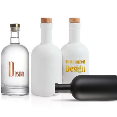 Bouteille ronde vide de 500 ml pour la vodka, le whisky, le gin, la tequila, le cognac et le rhum