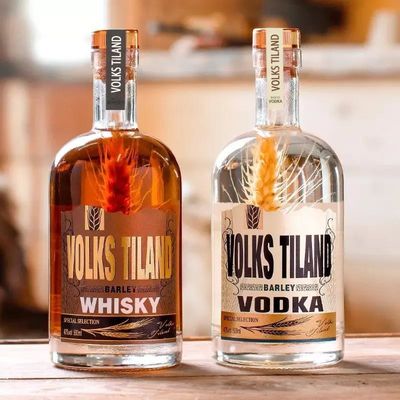 Bouteille ronde vide de 500 ml pour la vodka, le whisky, le gin, la tequila, le cognac et le rhum