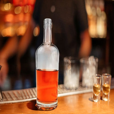 Bouteille en verre de vin de fruits de 500 ml avec bouchon à vis et imprimante à transfert thermique
