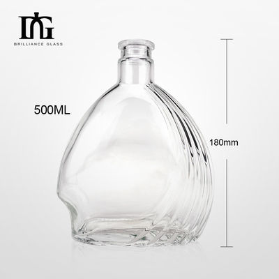 Surface de gravure Manipulation 500 ml Bouteille de verre vide en forme de liqueur pour le champagne