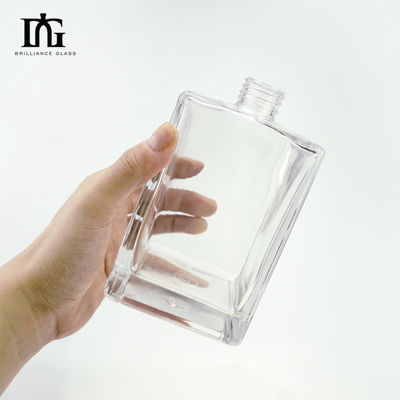 Emballage cosmétique pompe pulvérisateur Bouteille de verre carrée avec galvanoplastie et gravure