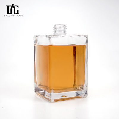 Emballage cosmétique pompe pulvérisateur Bouteille de verre carrée avec galvanoplastie et gravure