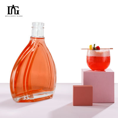 Bouteille de verre vide de 500 ml pour le rhum, le whisky, la vodka et les spiritueux