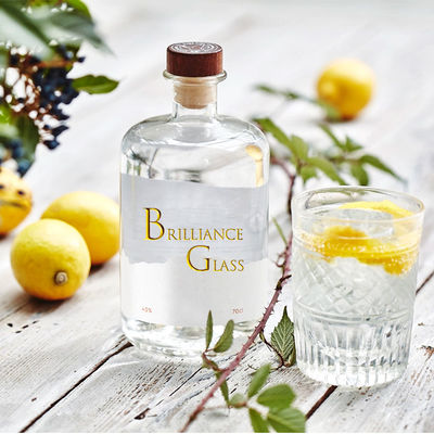 375 ml Bouteille de tequila ronde et transparente vide Super Flint