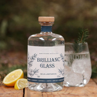 375 ml Bouteille de tequila ronde et transparente vide Super Flint