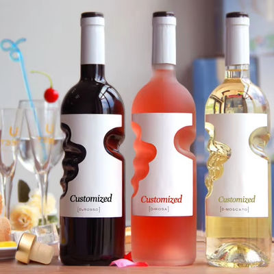 Bouteilles en verre de vin mousseux bouchées 500 ml 750 ml pour les boissons alcoolisées Type de scellant CORK