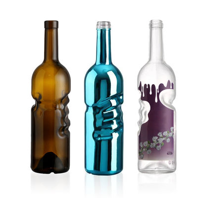 Bouteilles en verre de vin mousseux bouchées 500 ml 750 ml pour les boissons alcoolisées Type de scellant CORK