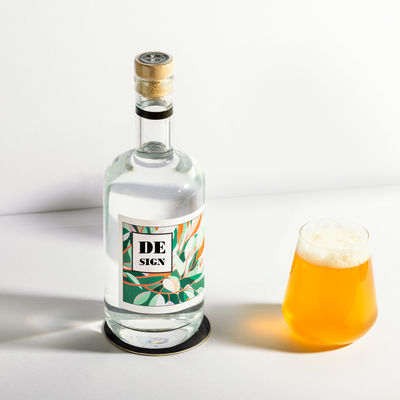250 ml/500 ml/700 ml/750 ml Bouteilles en verre à base de flint avec type d'étanchéité CORK