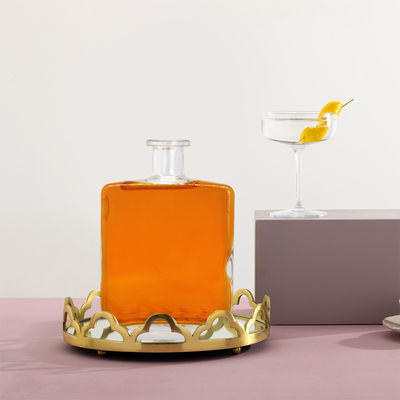 Bouteille en verre avec bouchon de liège pour le gin, le rhum, la vodka, le whisky, la tequila, les spiritueux, 700 ml, clair