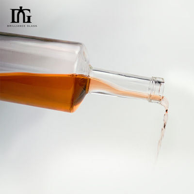 700 ml bouteille en verre clair pour alcool Whisky Tequila Xo Spirits Vodka Gin Rum Brandy