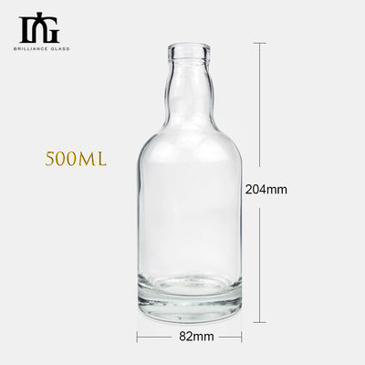 Bouteille de verre vide pour alcool vodka gin 330 ml 500 ml 700 ml 750 ml